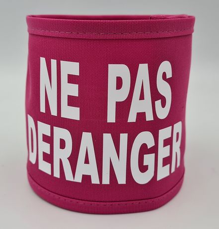 Brassard léger textile - NE PAS DERANGER - rose