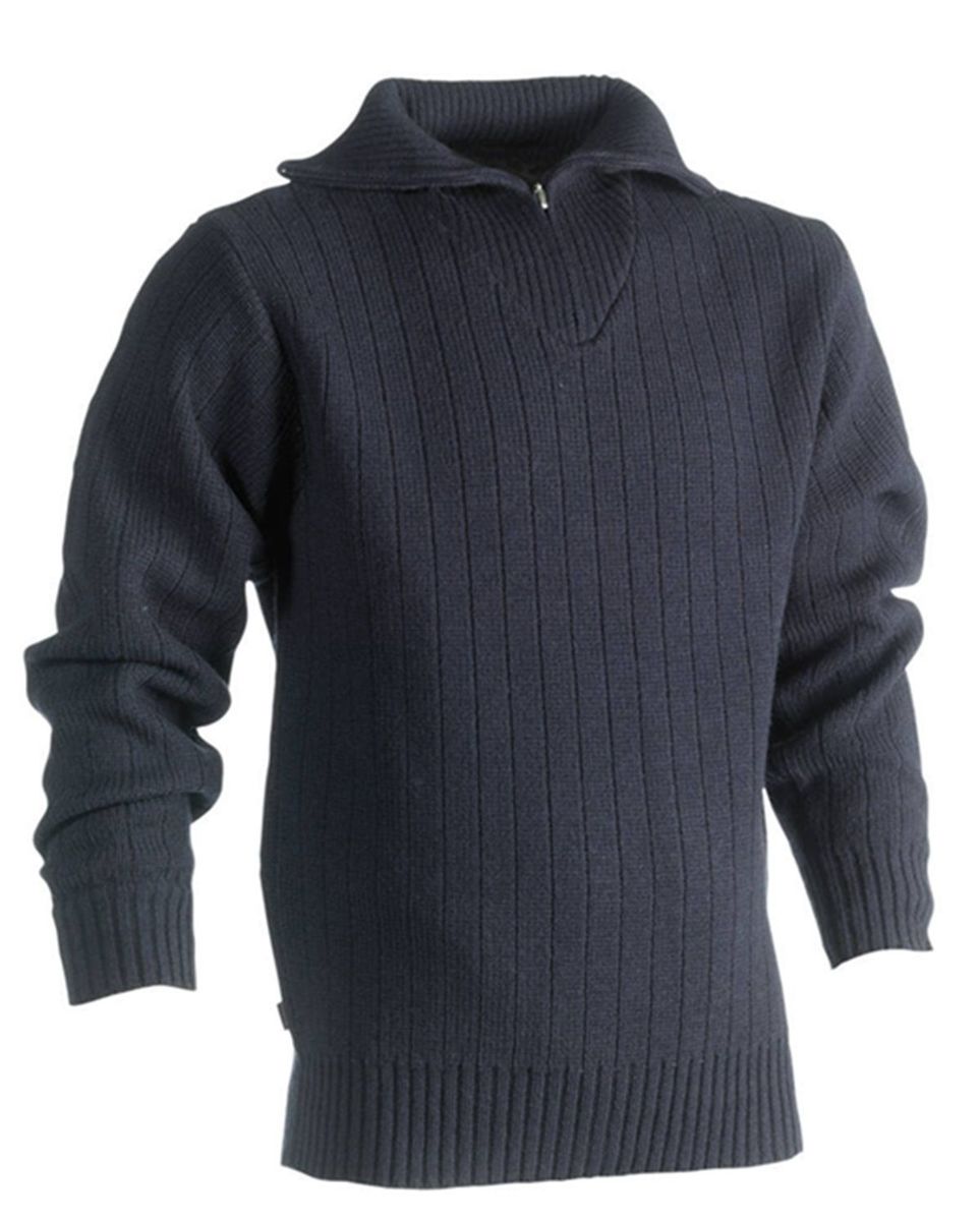 Pull de travail col montant zippé Homme