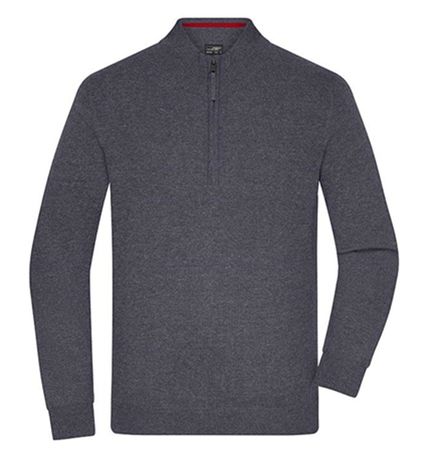Pull col zippé pour homme 100% coton beige Pull col zippé pour homme 100% coton beige