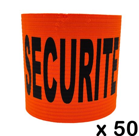 Brassards De Sécurité PHOTOGRAPHE - Lot De 4, Orange Fluorescent, Ajustables, Pour Chantiers Événements