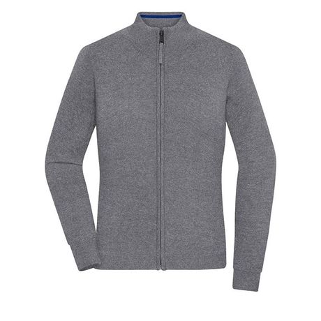Cardigan gris à capuche intarsia rock métallisé femme Cardigan gris à capuche intarsia rock métallisé femme