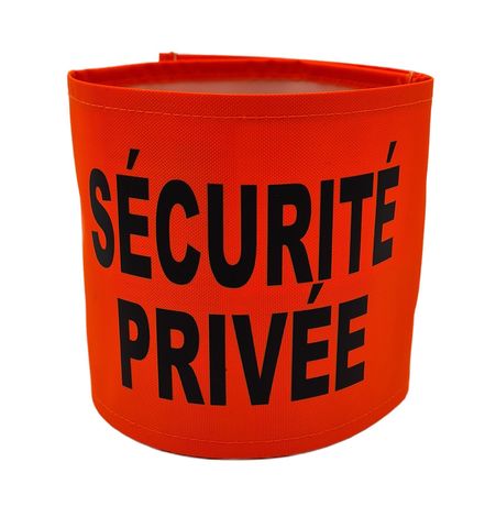 Brassard de sécurité haute visiblité - SECURITE PRIVEE - orange fluo