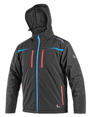 Veste de travail softshell - Homme - CXS1220-016 - noir-rouge et bleu