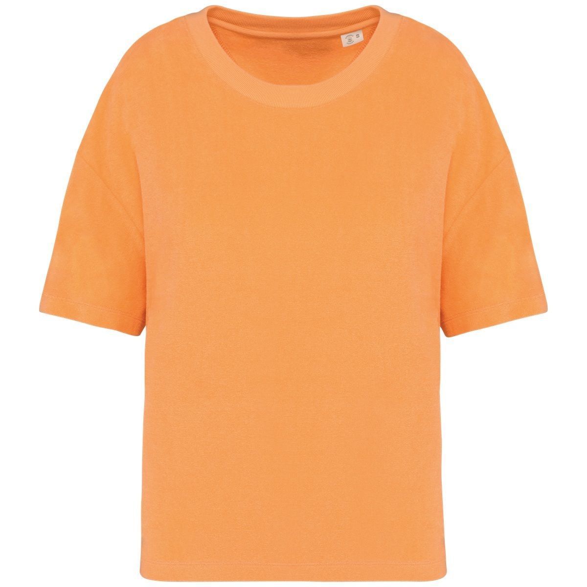 T-shirt écoresponsable en éponge - Femme - PAT328 - orange abricot