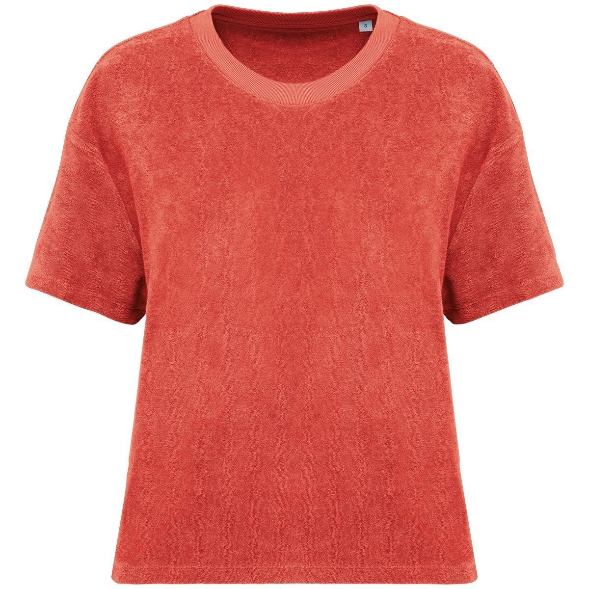 T-shirt écoresponsable en éponge - Femme - PAT328 - rouge paprika