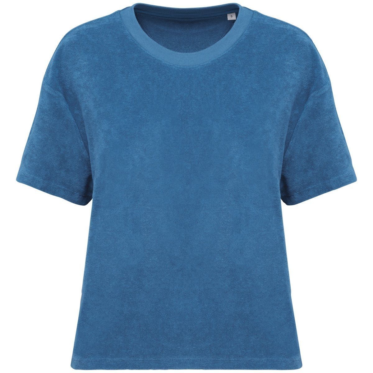 T-shirt écoresponsable en éponge - Femme - PAT328 - bleu rivière