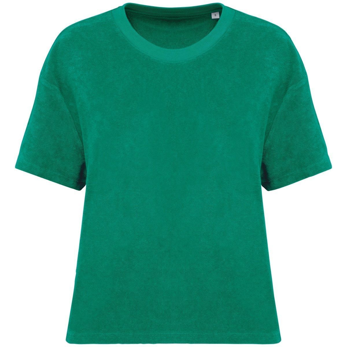 T-shirt écoresponsable en éponge - Femme - PAT328 - vert malachite