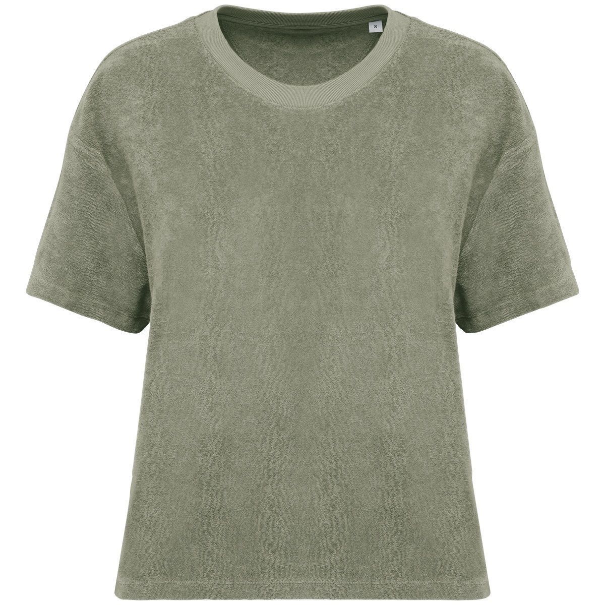 T-shirt écoresponsable en éponge - Femme - PAT328 - vert almond