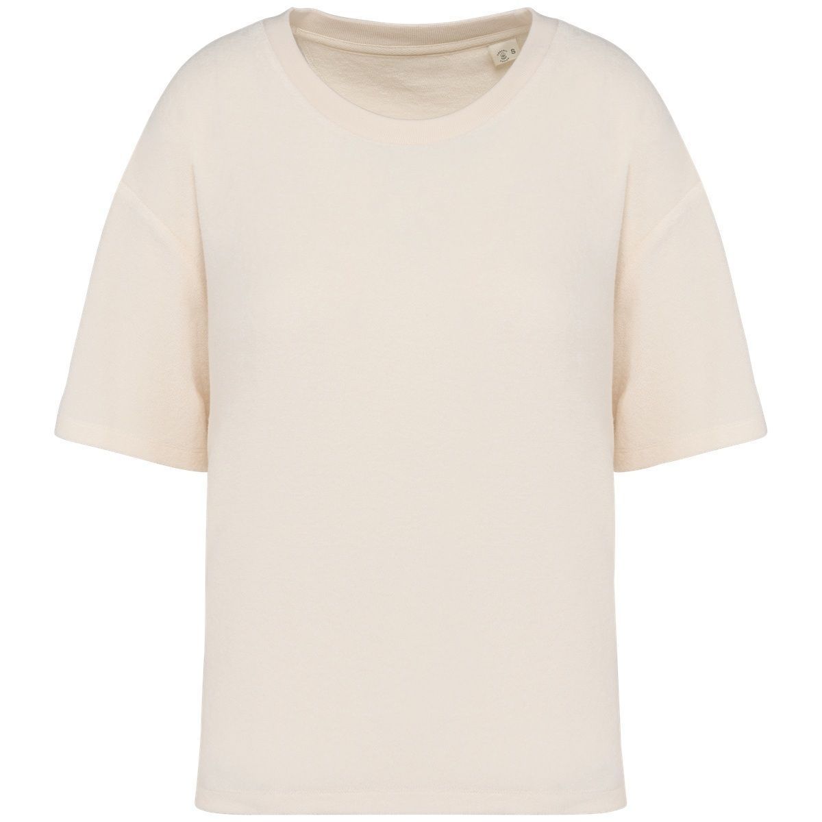 T-shirt écoresponsable en éponge - Femme - PAT328 - beige ivoire