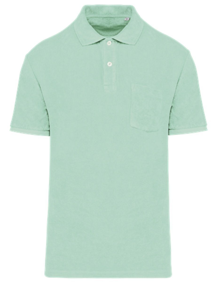 Polo écoresponsable en éponge - Homme - PAT227 - vert brook