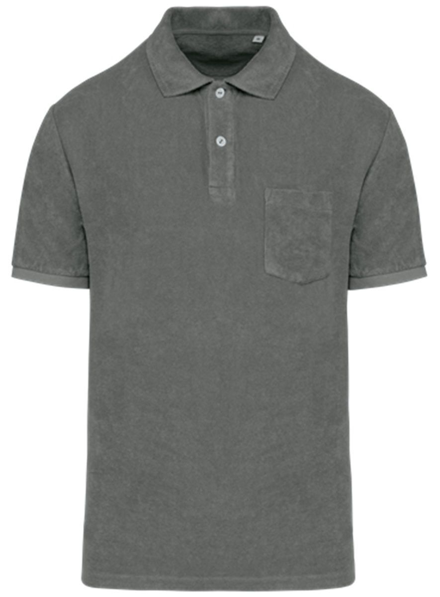 Polo écoresponsable en éponge - Homme - PAT227 - gris iron