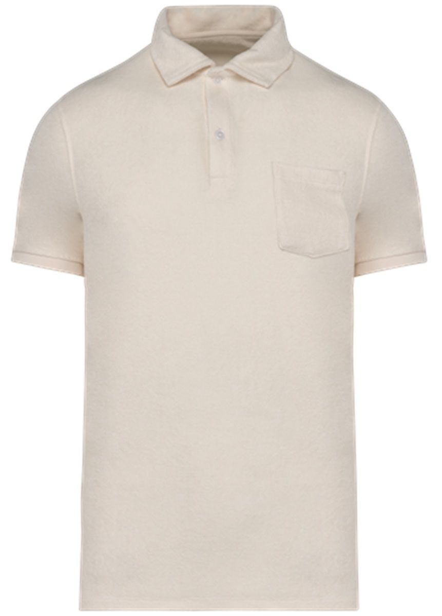 Polo écoresponsable en éponge - Homme - PAT227 - beige ivoire
