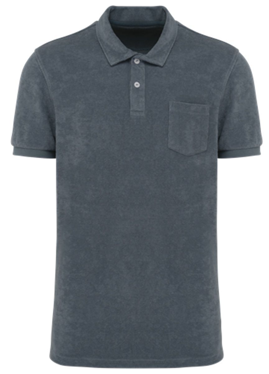 Polo écoresponsable en éponge - Homme - PAT227 - gris minéral