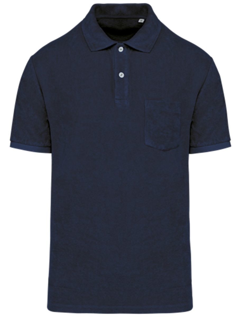 Polo écoresponsable en éponge - Homme - PAT227 - bleu marine