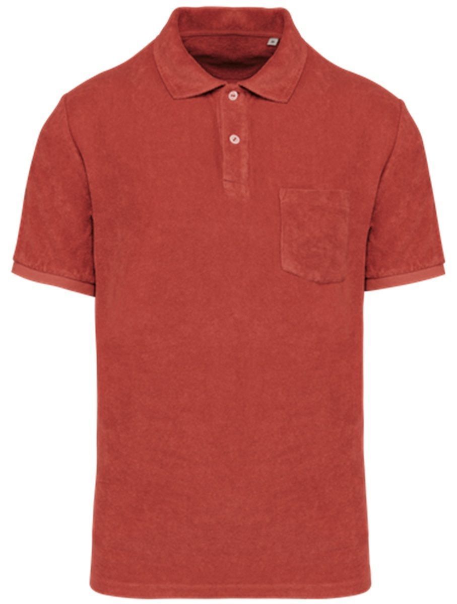 Polo écoresponsable en éponge - Homme - PAT227 - rouge paprika