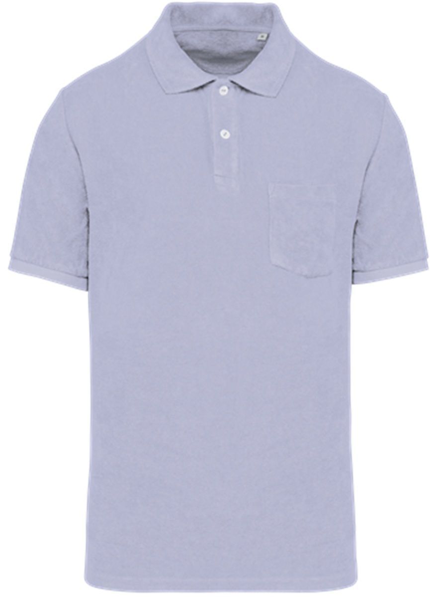 Polo écoresponsable en éponge - Homme - PAT227 - violet parme