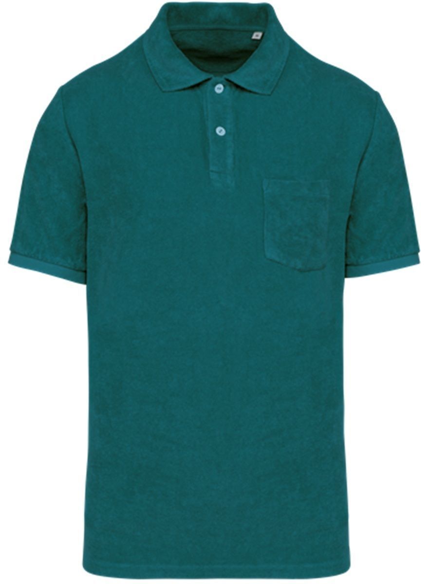 Polo écoresponsable en éponge - Homme - PAT227 - vert peacock