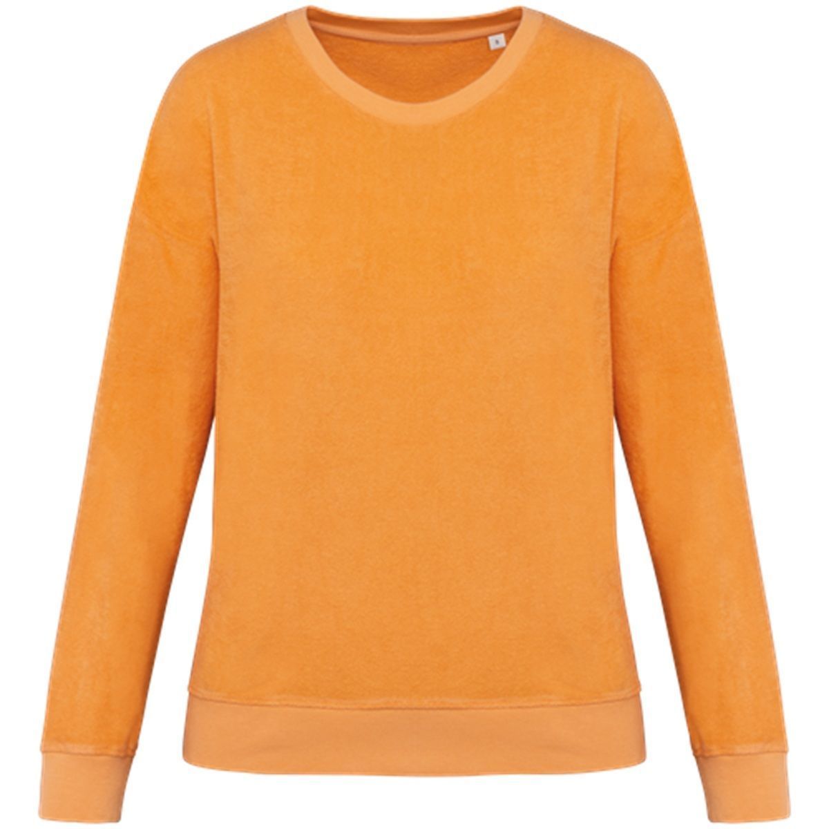 Sweat écoresponsable en éponge - Femme - PAT413 - orange abricot