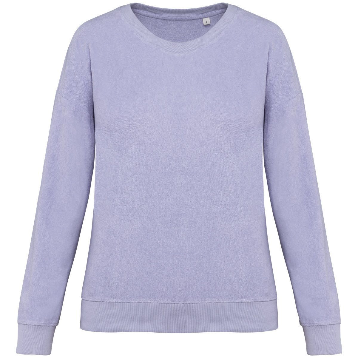 Sweat écoresponsable en éponge - Femme - PAT413 - violet parme
