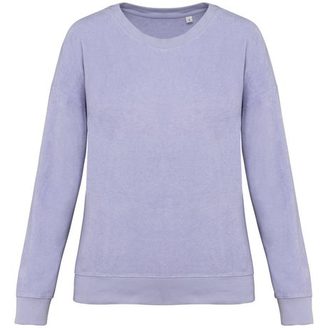 Sweat écoresponsable en éponge - Femme - PAT413 - violet parme