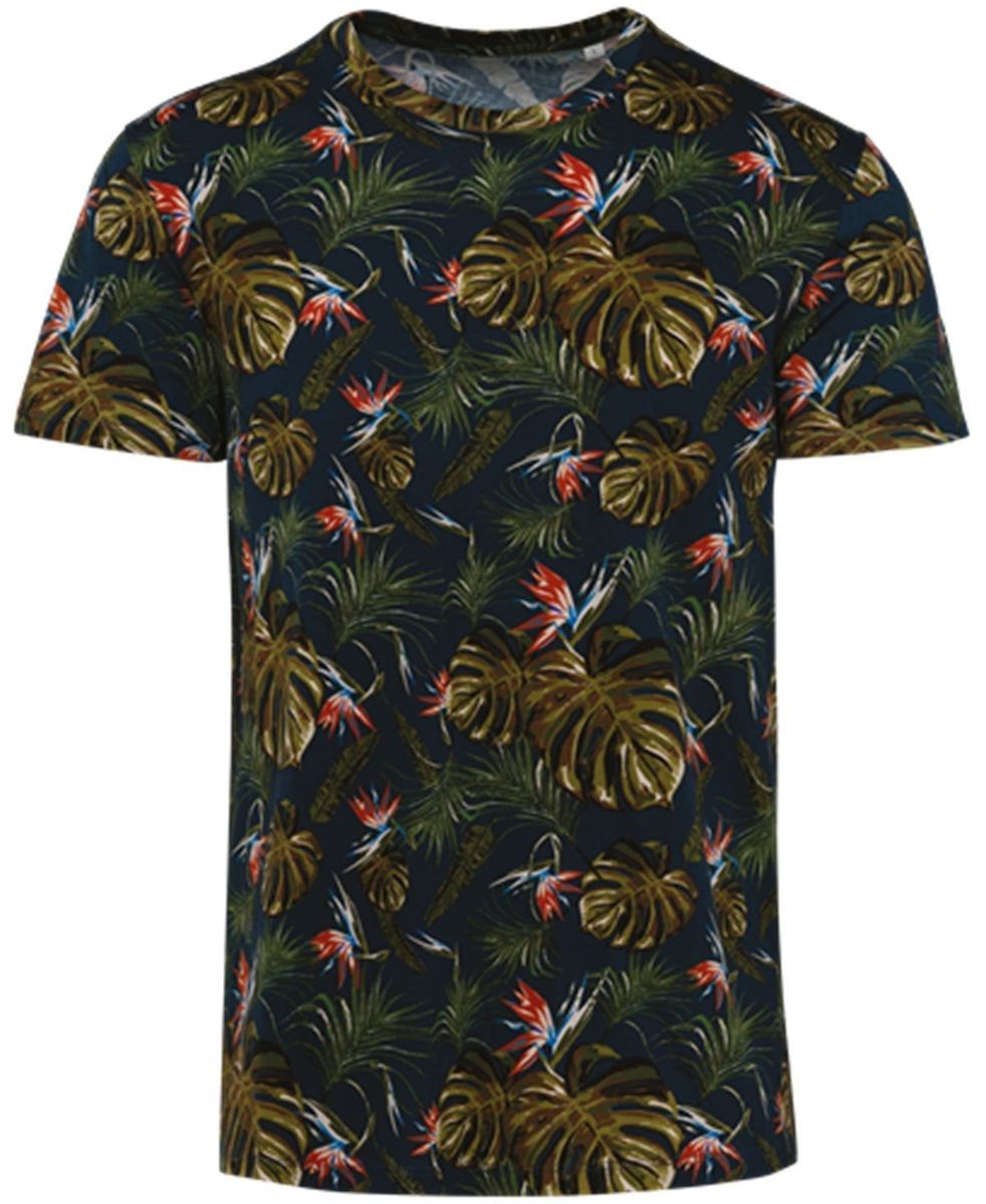 T-shirt écoresponsable imprimé tropical - Homme - PAT350 - bleu marine Paradise Bird