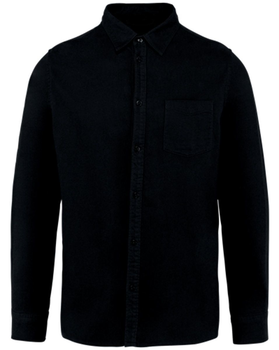 Chemise écoresponsable en flanelle - Homme - PAT520 - noir