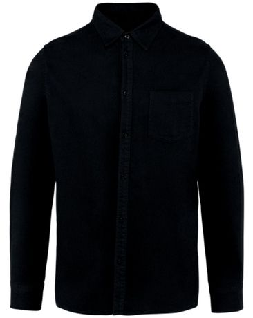 Chemise écoresponsable en flanelle - Homme - PAT520 - noir