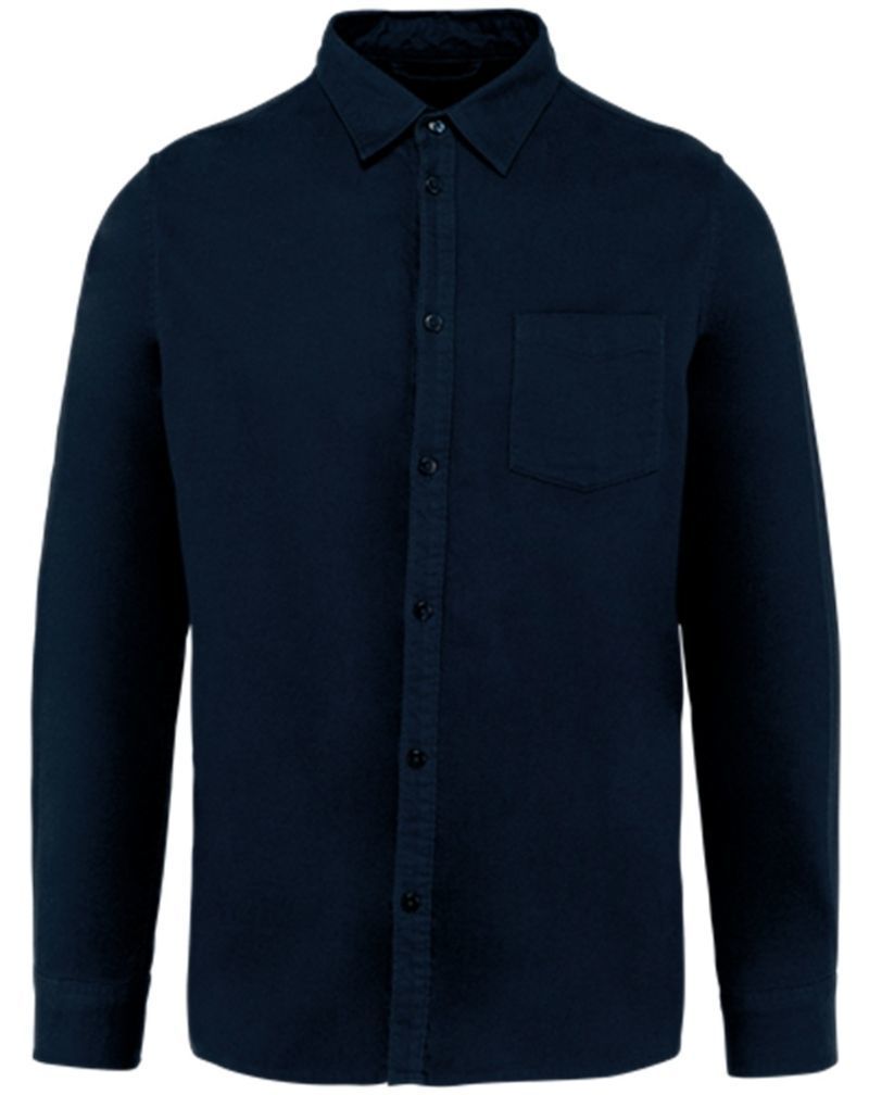 Chemise écoresponsable en flanelle - Homme - PAT520 - bleu marine