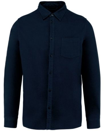 Chemise écoresponsable en flanelle - Homme - PAT520 - bleu marine