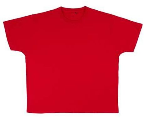 T-shirt manches courtes grandes tailles 4XL au 15XL - Unisexe - MYS110 - rouge