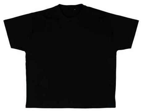 T-shirt manches courtesgrandes tailles 4XL au 15XL - Unisexe - MYS110 - noir