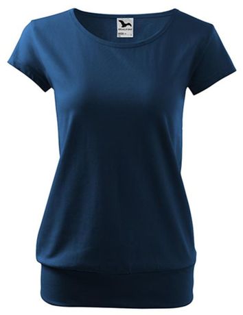 T-shirt style silhouette fluide - Femme - MF120 - bleu nuit