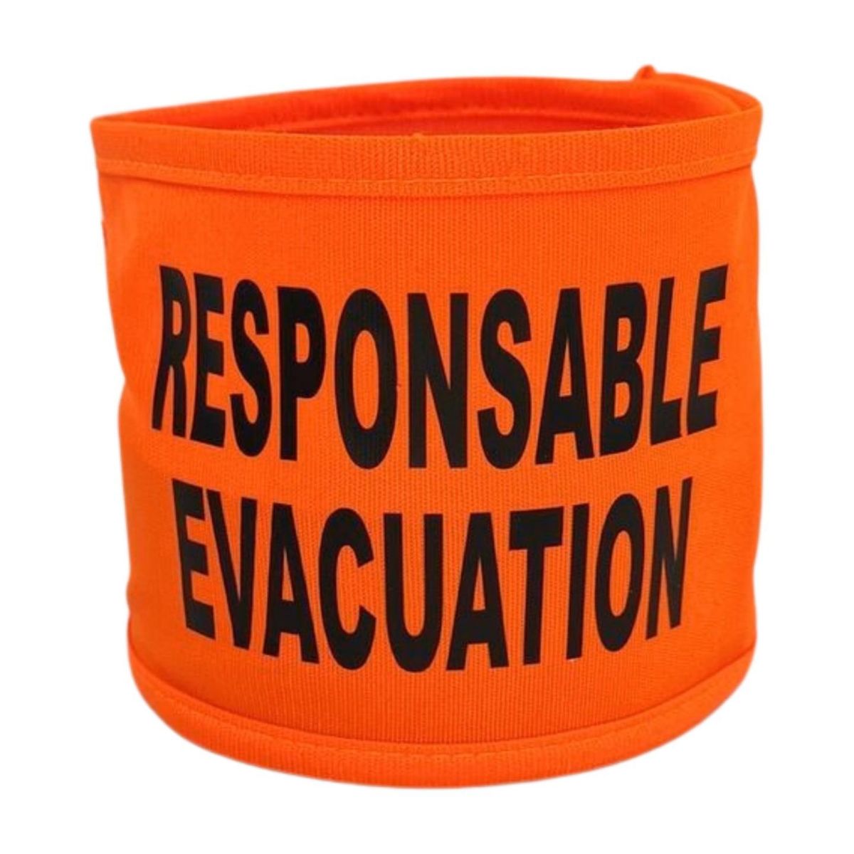 Brassard léger textile - RESPONSABLE EVACUATION - orange