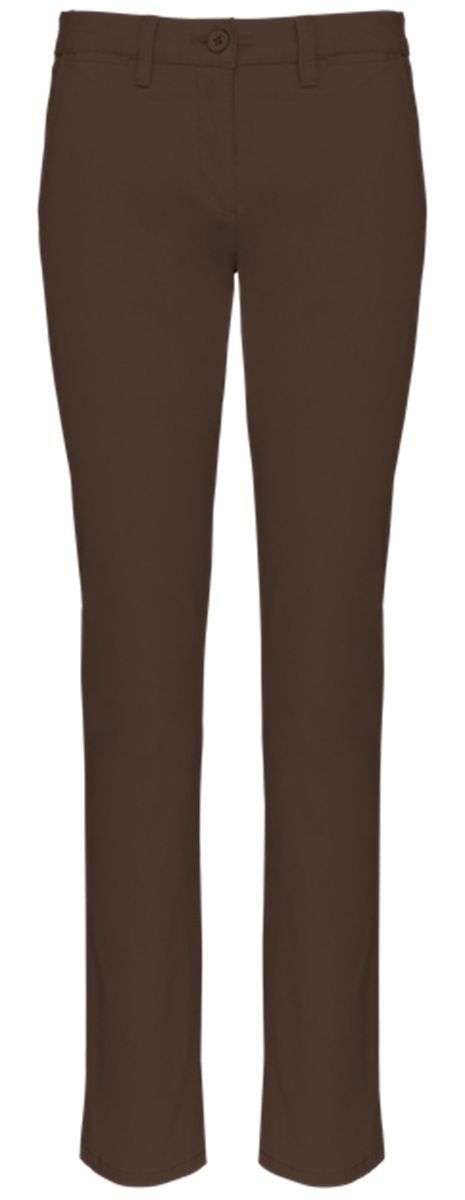 Pantalon chino - Femme - PAT741 - marron chocolat