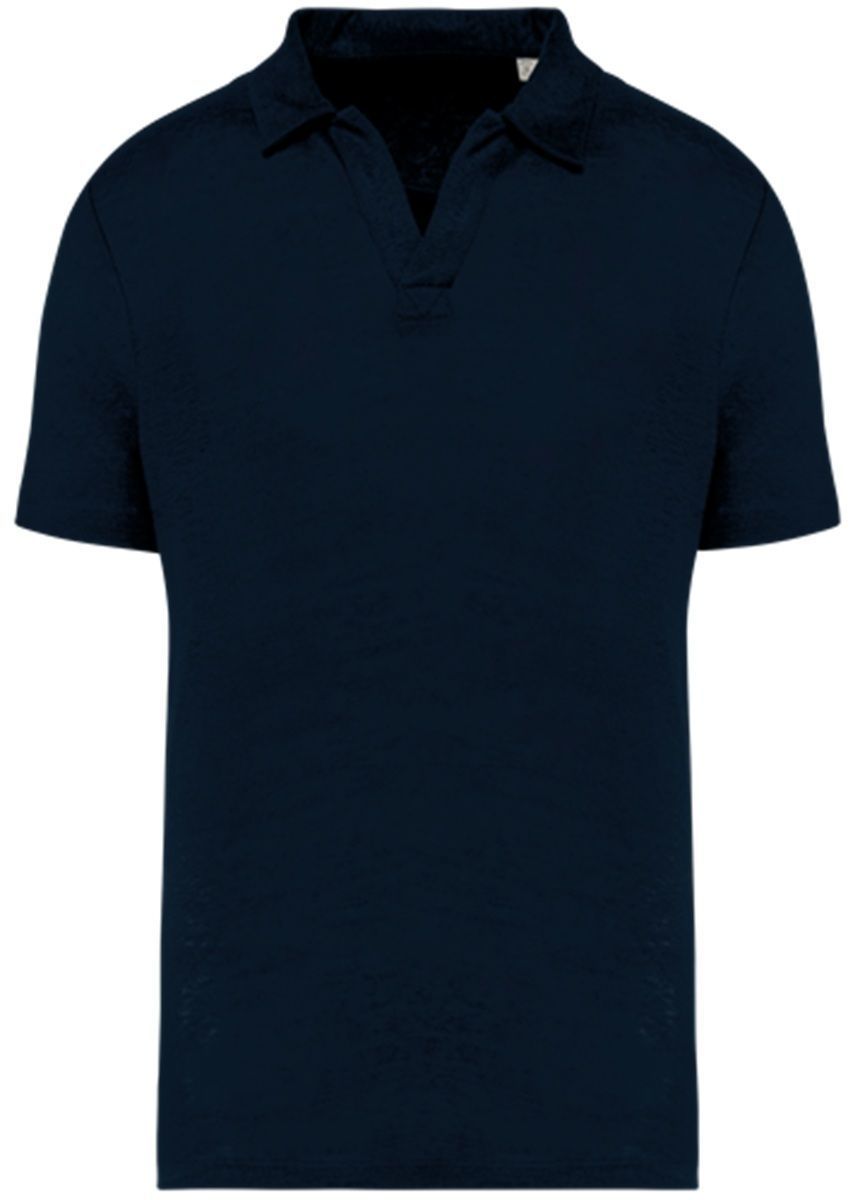 Polo en lin - Homme - PATS220 - bleu marine