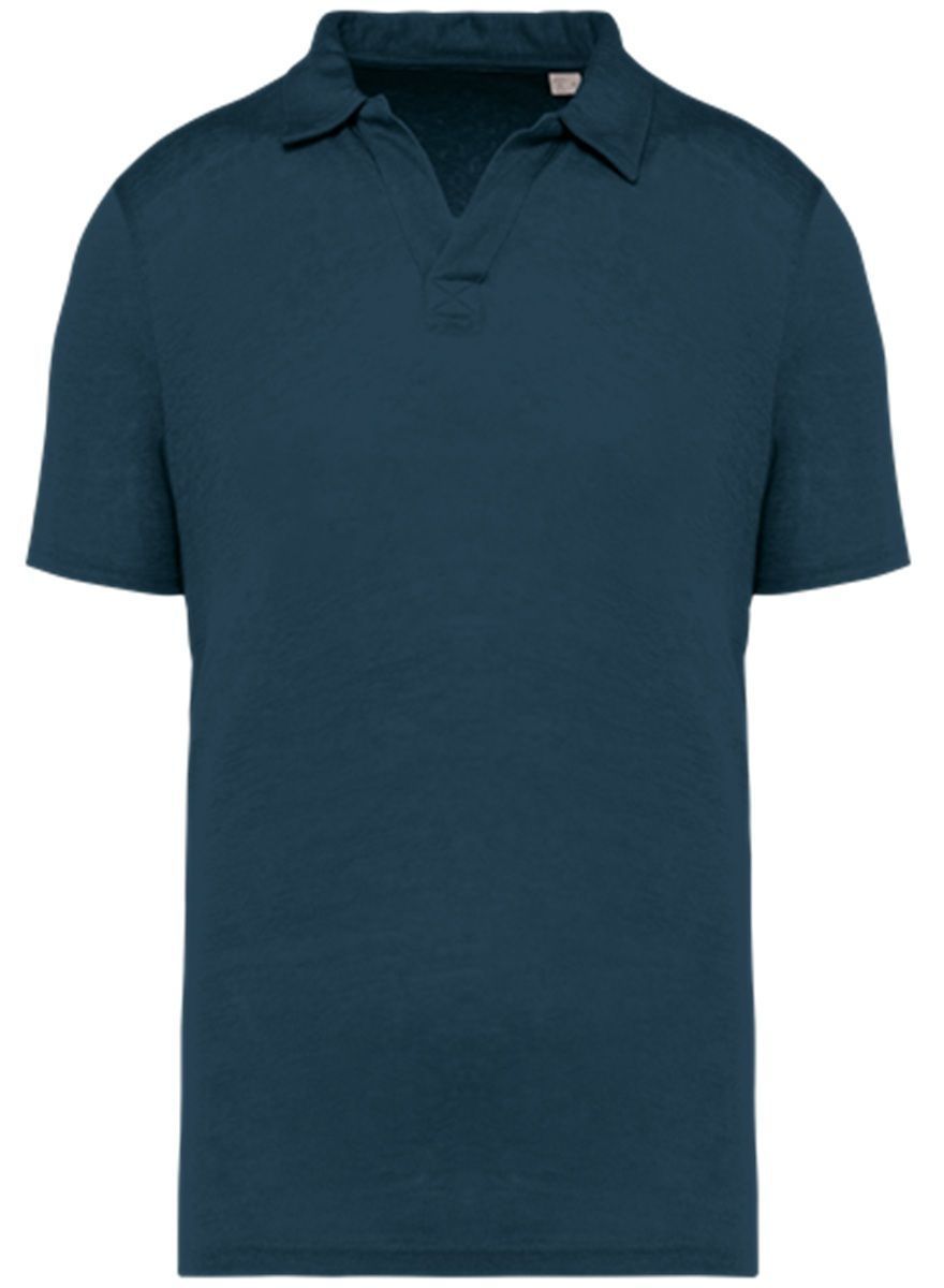 Polo en lin - Homme - PATS220 - bleu peacock