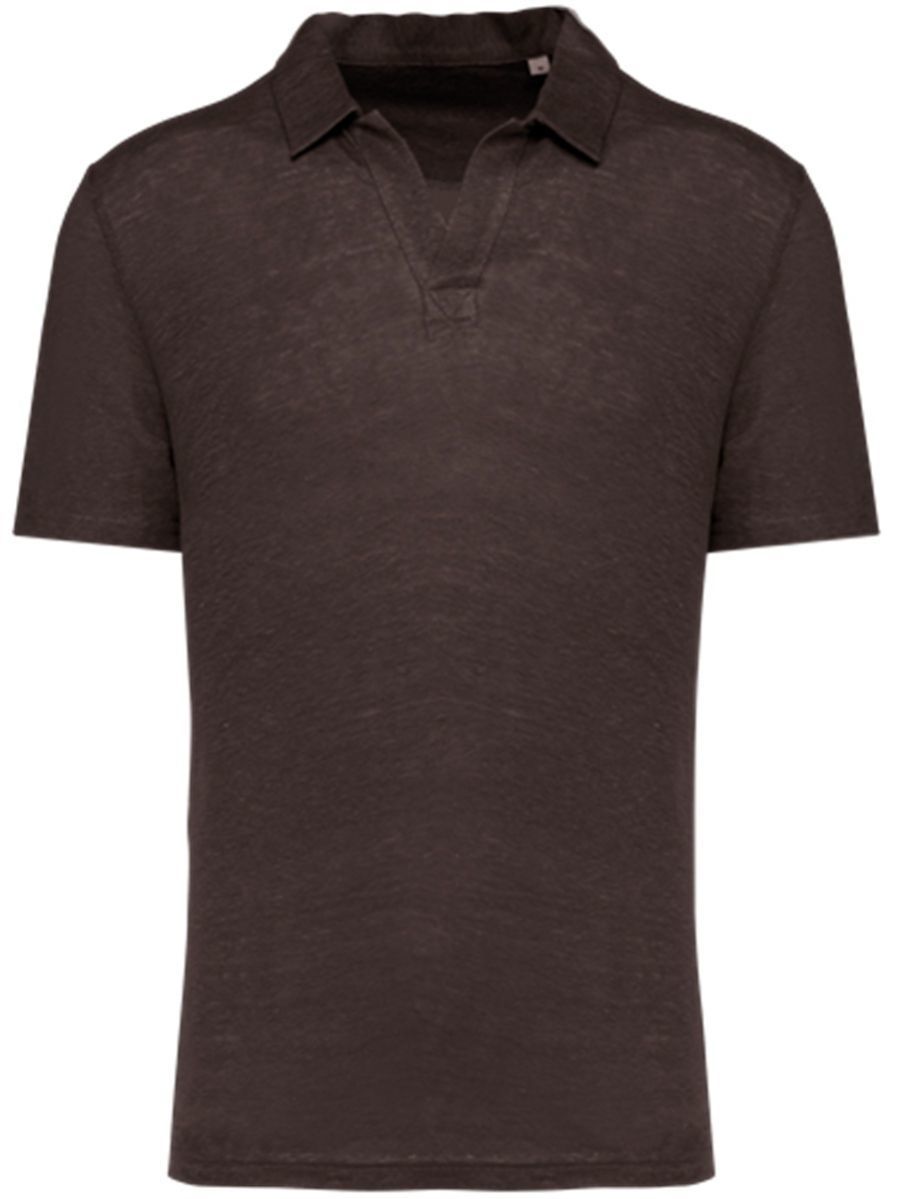 Polo en lin - Homme - PATS220 - gris stone