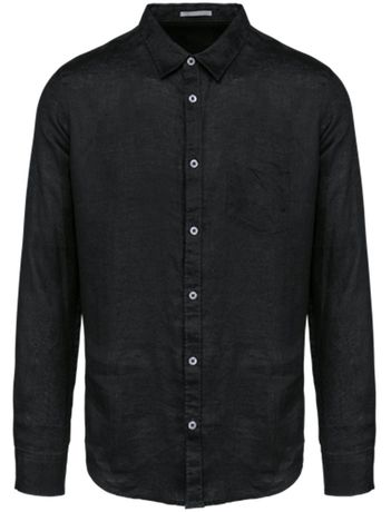 Chemise en lin - Homme - PATS504 - noir