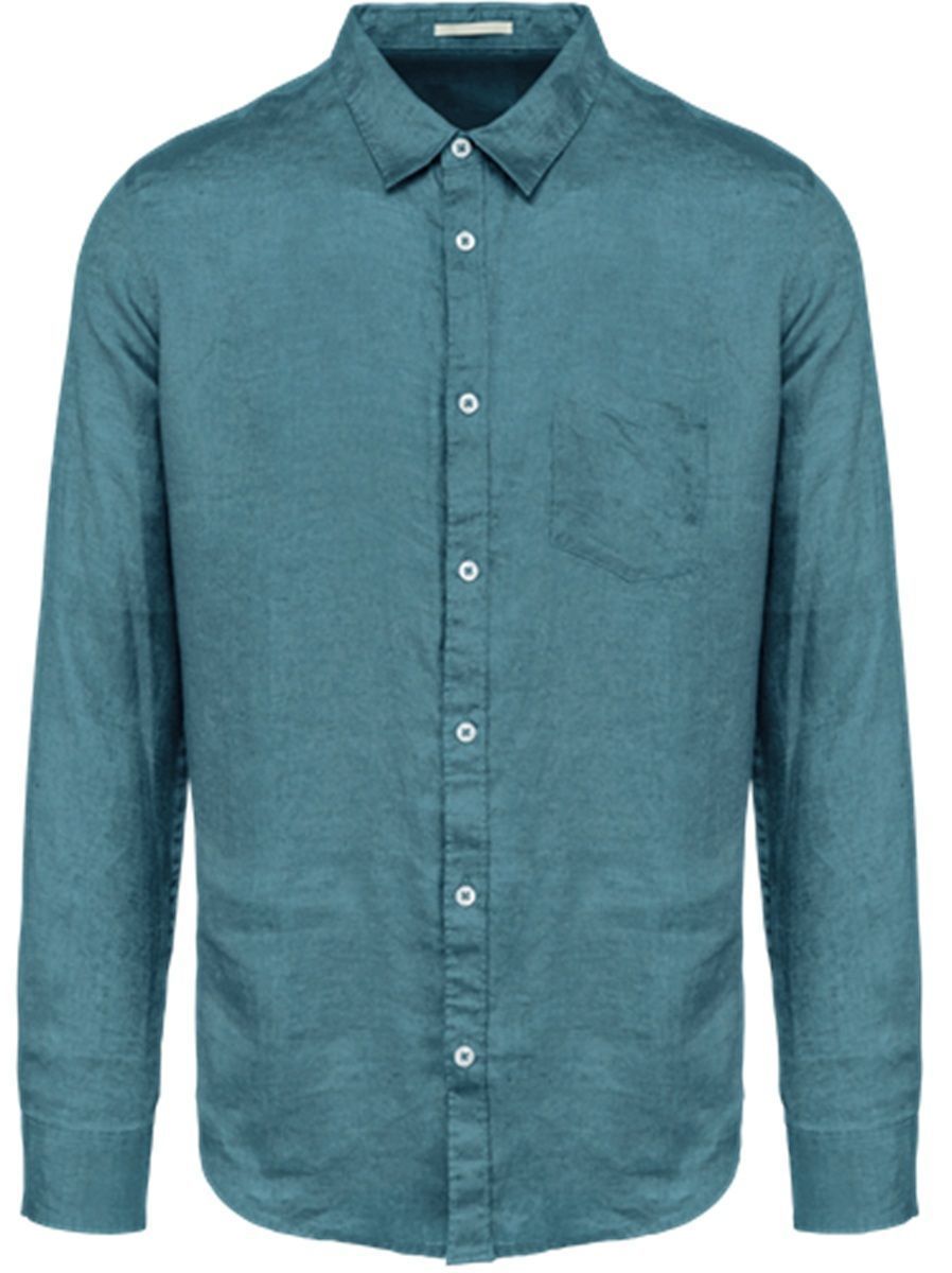 Chemise en lin - Homme - PATS504 - bleu adriatic