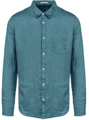 Chemise en lin - Homme - PATS504 - bleu adriatic