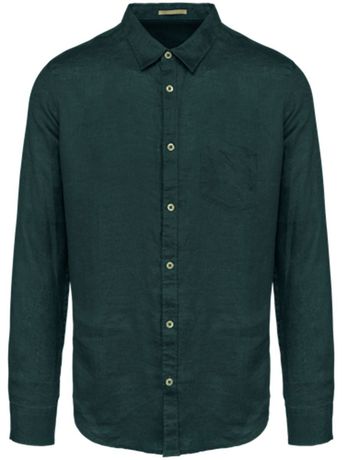 Chemise en lin - Homme - PATS504 - vert amazone