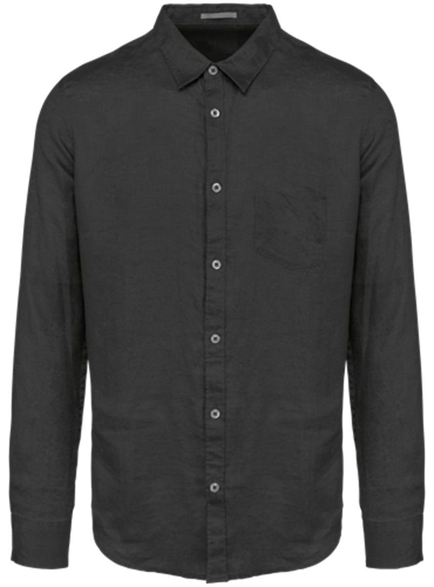 Chemise en lin - Homme - PATS504 - gris anthracite