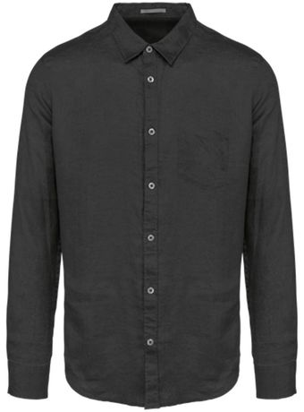Chemise en lin - Homme - PATS504 - gris anthracite