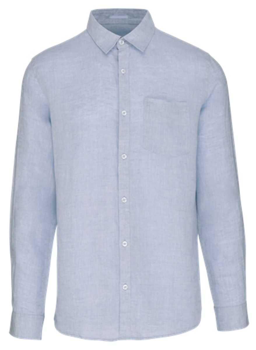 Chemise en lin - Homme - PATS504 - bleu linen