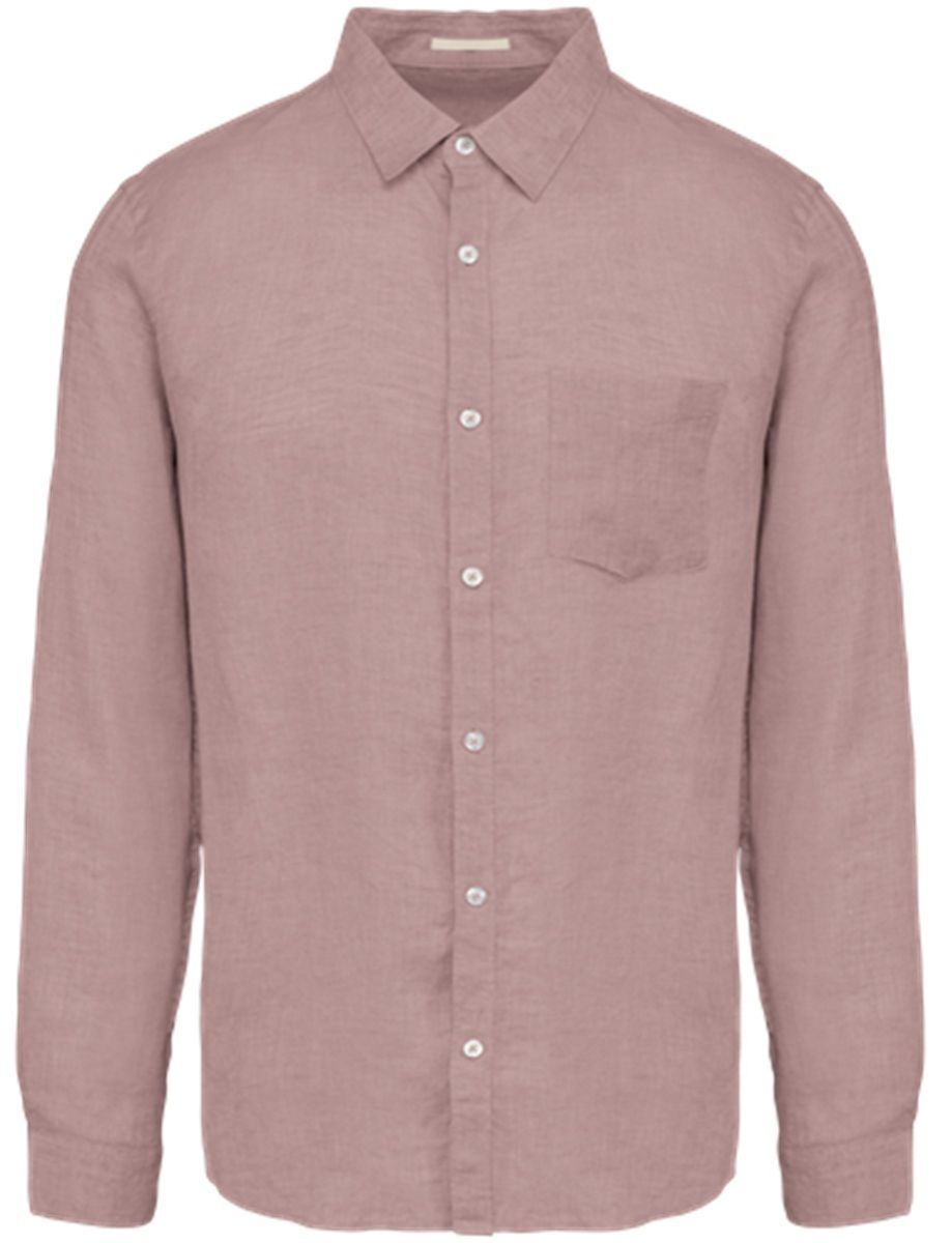Chemise en lin - Homme - PATS504 - rose pétale