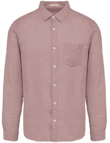Chemise en lin - Homme - PATS504 - rose pétale