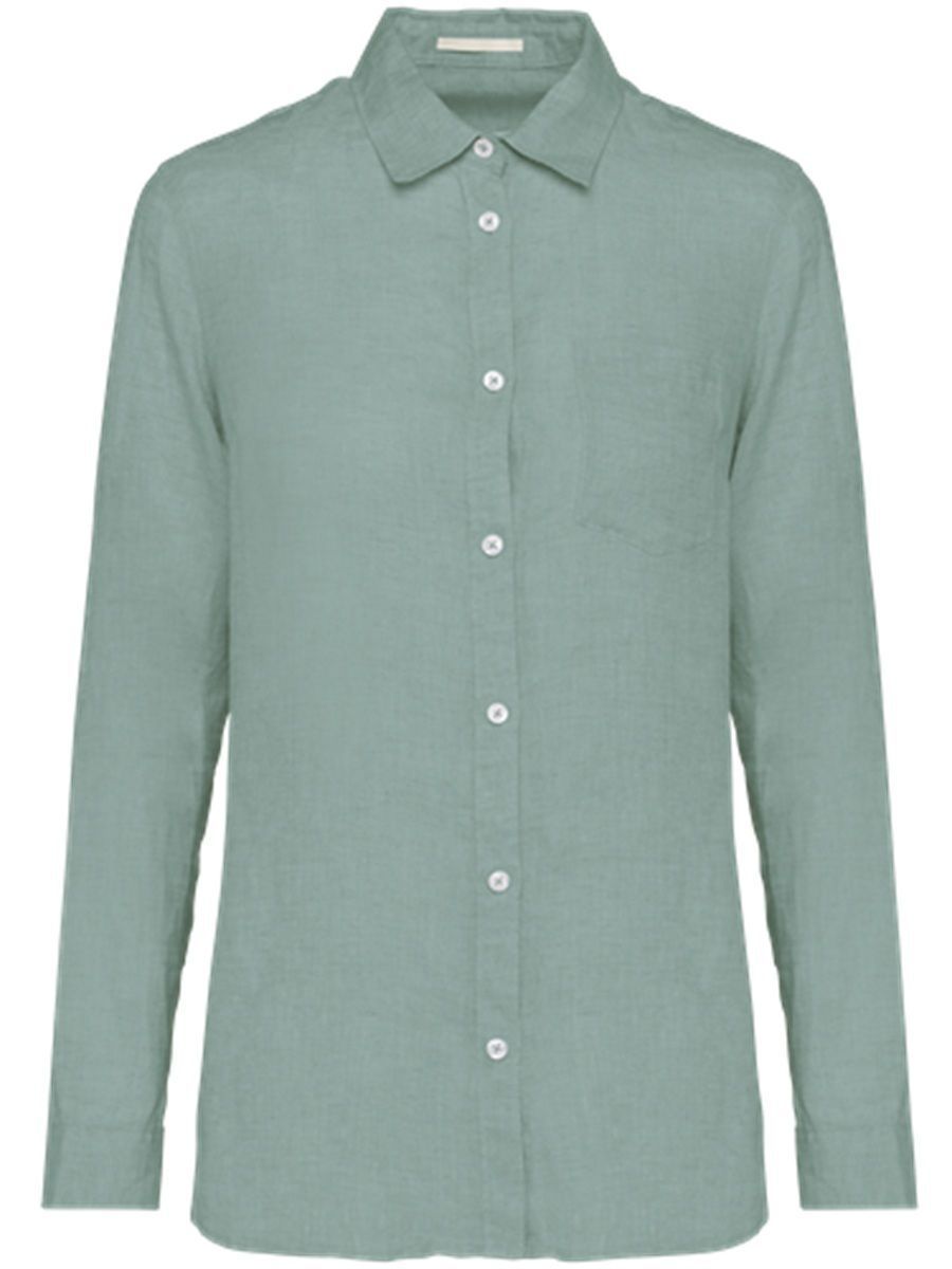 Chemise en lin - Femme - PATS505 - vert jade