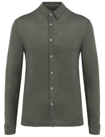 Chemise en lin - Homme - PATS518 - vert kaki
