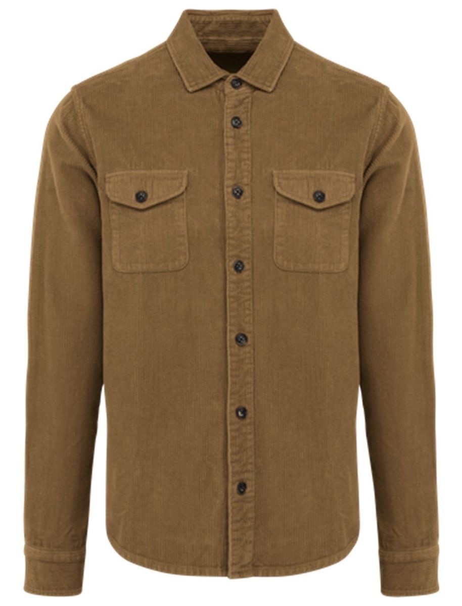 Surchemise en velours côtelé - Homme - PATS519 - marron sugar