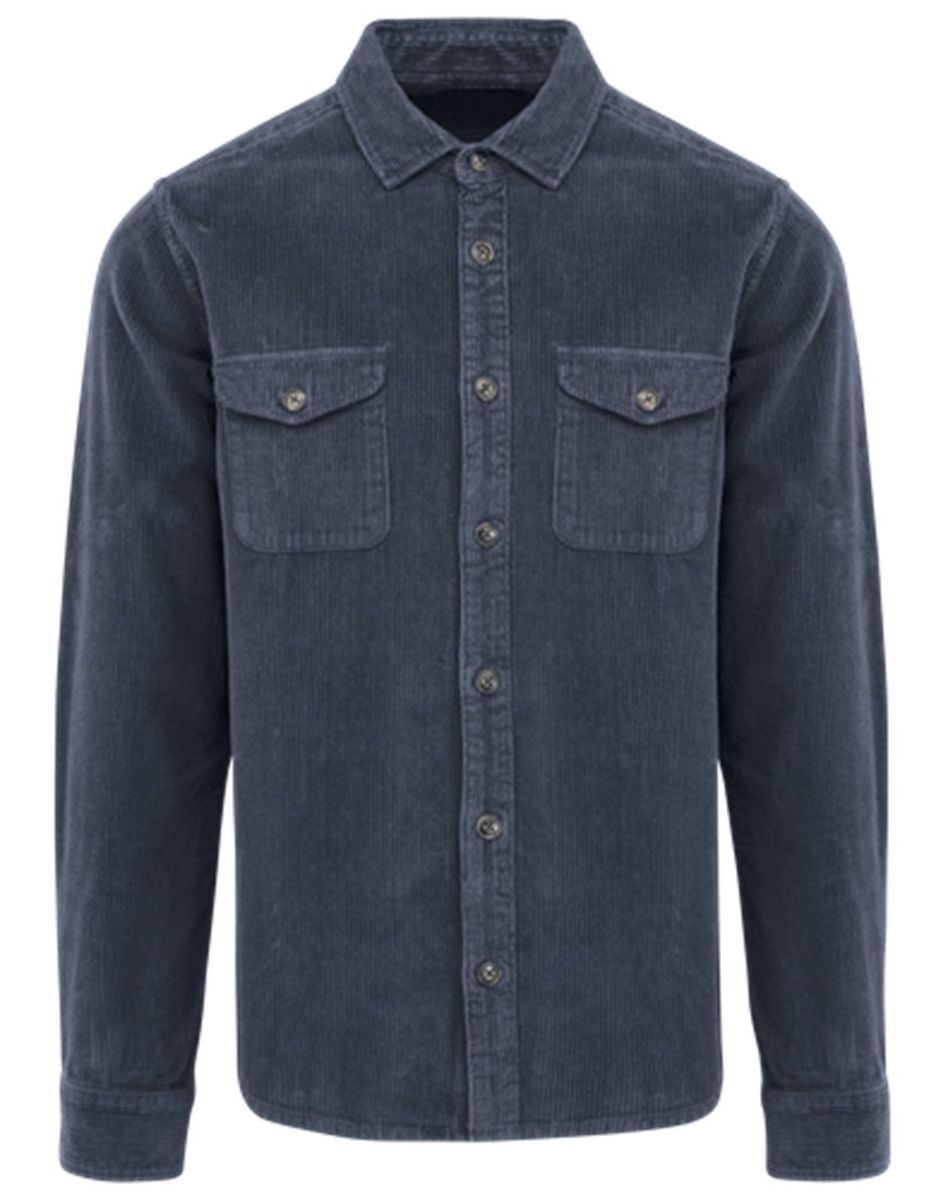 Surchemise en velours côtelé - Homme - PATS519 - bleu marine